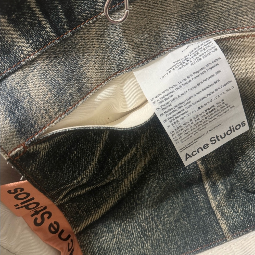 Acne Denim Tote with Colorful Chains - Picture 8 of 9